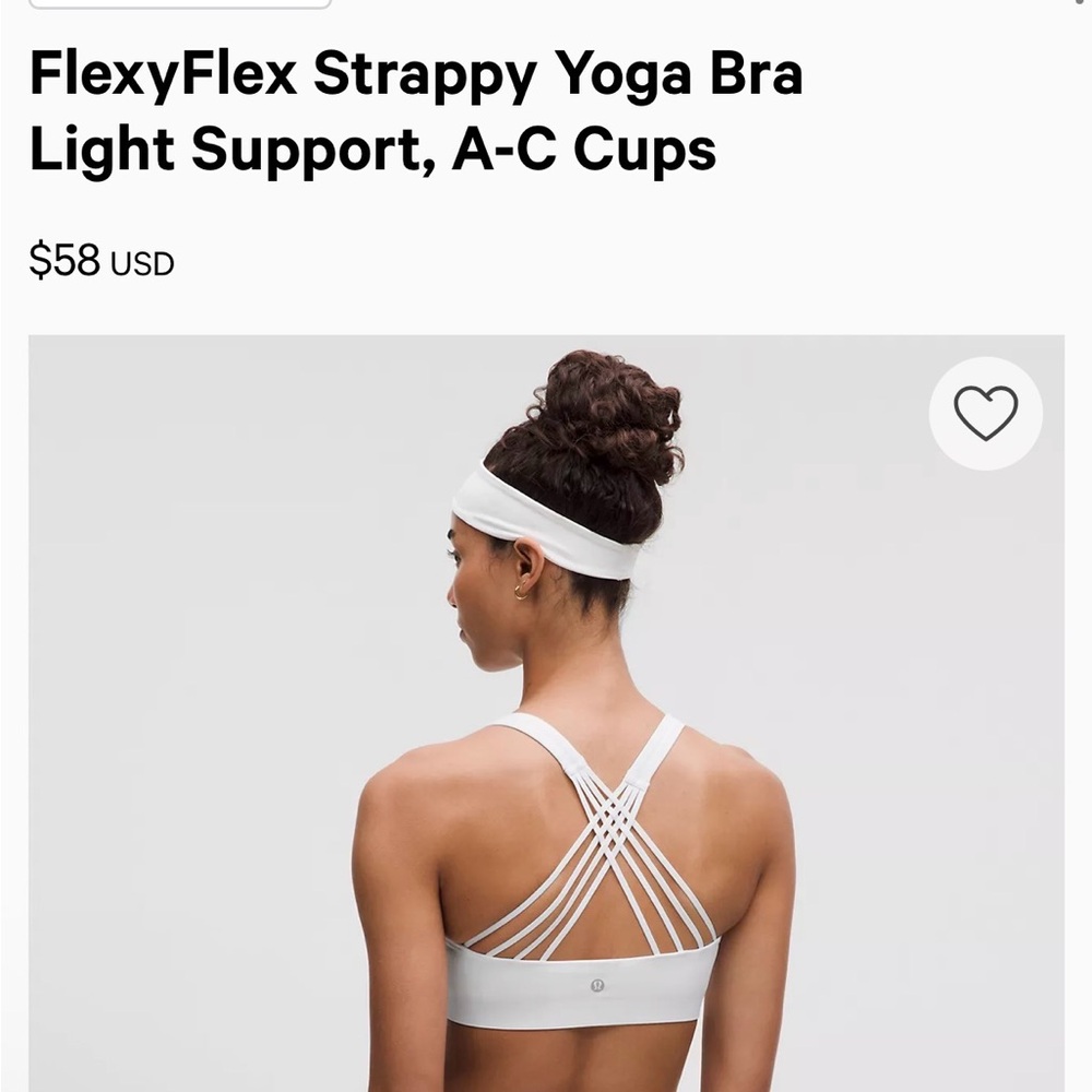 Lululemon FlexyFlex Strappy Yoga Bra Light Support, A-C Cups